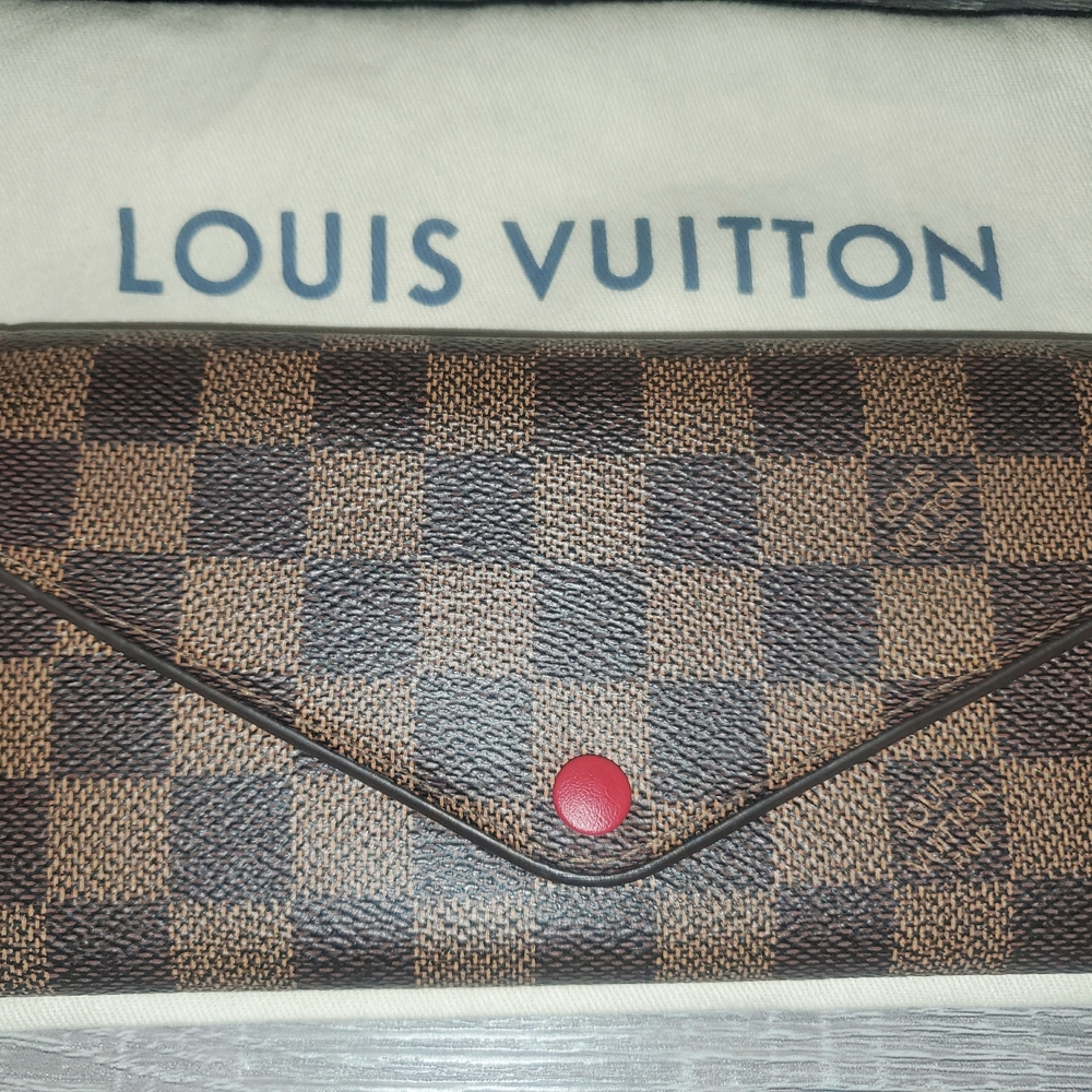 Louis Vuitton Brown and Black Checkered Wallet